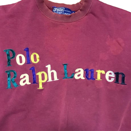 【USED】90'S POLO BY RALPH LAUREN EMBROIDERED SWEATSHIRT