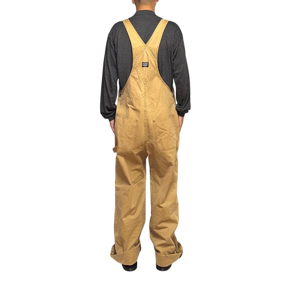 STUSSYダブルニー オーバーオール　L USED】00's STUSSY Double Knee Ripstop Work Over