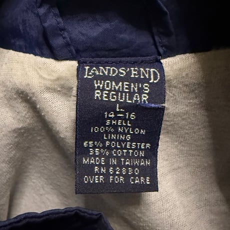 【USED】90's LANDS’ END Panel Color Nylon Track Jacket