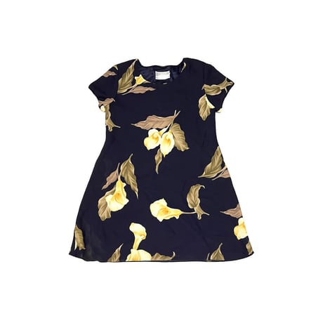 【USED】80's-90's JESSICA HOWARD CALLA LILIES DRESS
