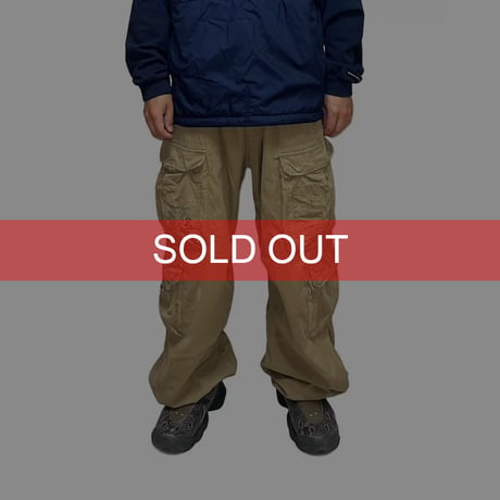 【USED】00's Abercrombie & Fitch BAGGY CARGO PANTS BEIGE
