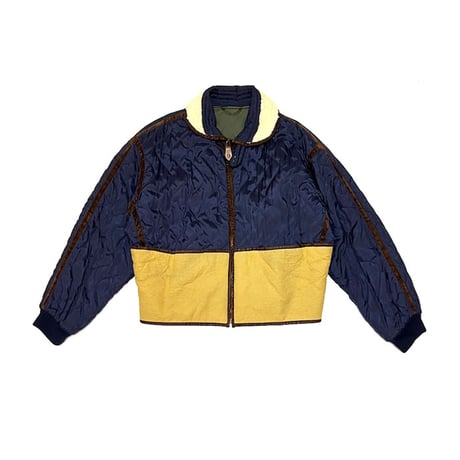 【USED】80's EMPORIO ARMANI SWITCHING QUILTED FLIGHT JACKET