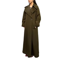 【USED】tricot COMME des GARÇONS 1996 Olive Wool Maxi Long Coat