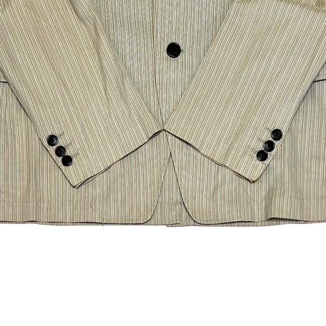 【USED】90's DRIES VAN NOTEN PEAKED LAPEL STRIPE JACKET