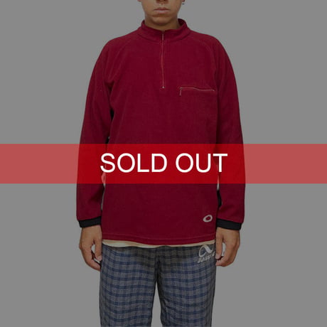 【USED】00'S OAKLEY SOFTWARE FLEECE TOP RED