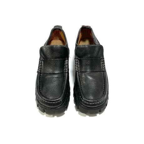 【USED】90'S EURO MINOR LABEL PLATFORM LEATHER LOAFERS