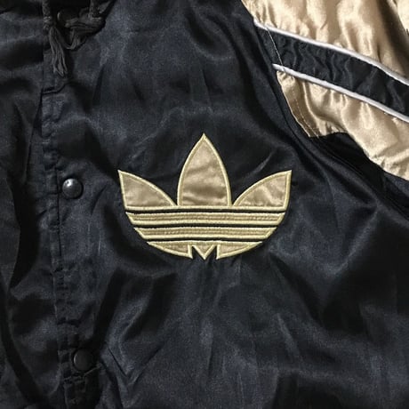【USED】90'S ADIDAS OLD SCHOOL COAT BLACK×GOLD