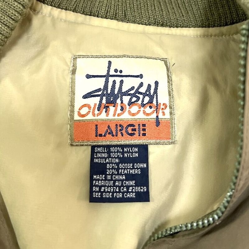 希少STUSSY OUTDOORダウンスカイライナー　old stussy 90 90s Stussy Outdoor Down Jacket - blue room
