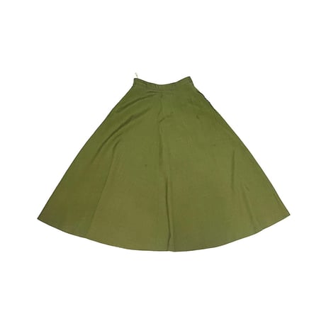 【USED】90's tricot COMME des GARCONS LINEN LONG SKIRT KHAKI