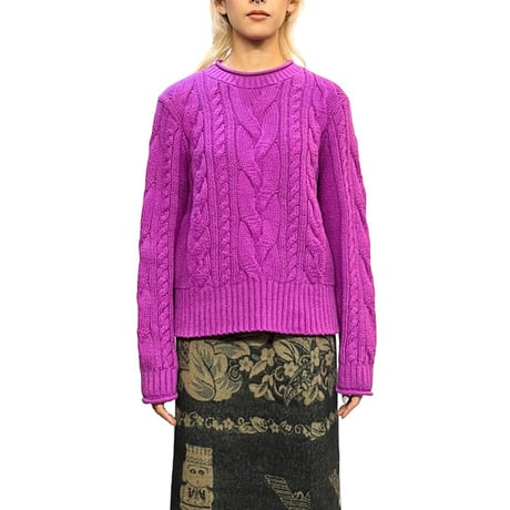 【USED】00'S BANANA REPUBLIC CABLE KNIT ROLLNECK SWEATER