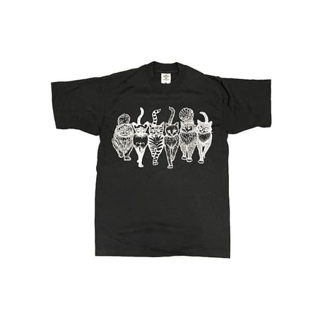 【USED】90'S 6CATS T-SHIRT BLACK