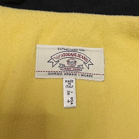 【USED】90's ARMANI JEANS DETACHABLE HOOD JACKET
