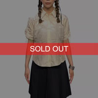 【USED】90's lemiecamicie Ruched Sleeve Silk Satin Blouse (Made in Italy)