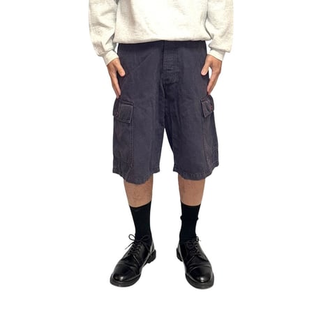 【USED】90's ARMANI JEANS DRY COTTON CARGO SHORTS