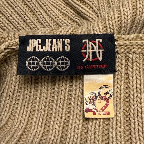 【USED】90's-00's JPG JEAN’S BY GAULTIER Sailor-Collar Double-Zip Rib Knit Jacket