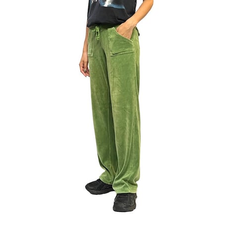 【USED】90'S CELLO USA VELOR PANTS GREEN