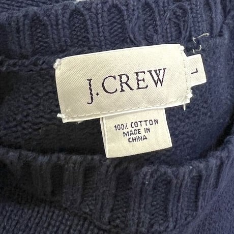 【USED】 90'S-00'S J.CREW LINE COTTON KNIT SWEATER