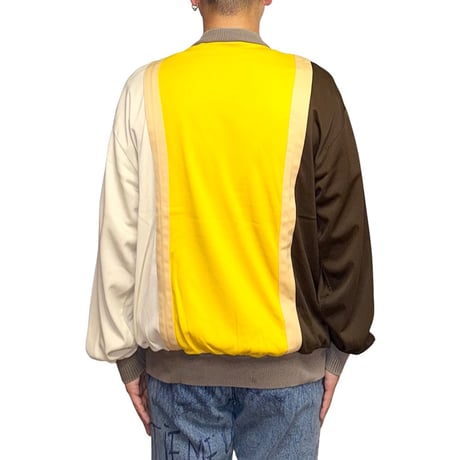 【USED】80's French Vintage “Butter & Mustard” Color Block Track Jacket