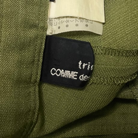【USED】90's tricot COMME des GARCONS LINEN LONG SKIRT KHAKI