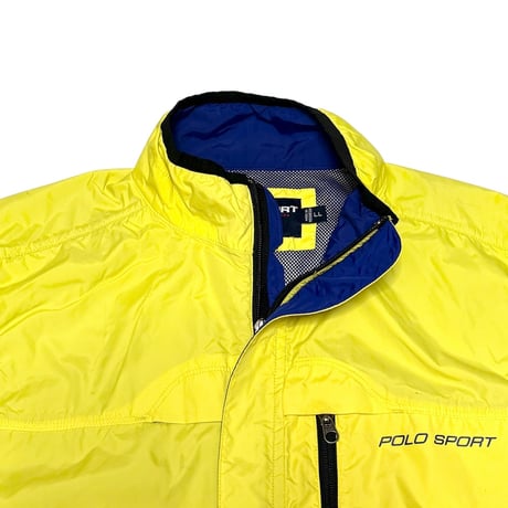 【USED】90's POLO SPORT RALPH LAUREN ZIP VEST YELLOW
