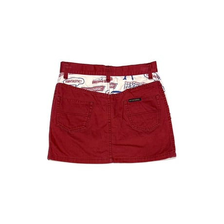 【USED】90's-00's Hysteric Glamour 2-Tone Logo Print Mini Skirt
