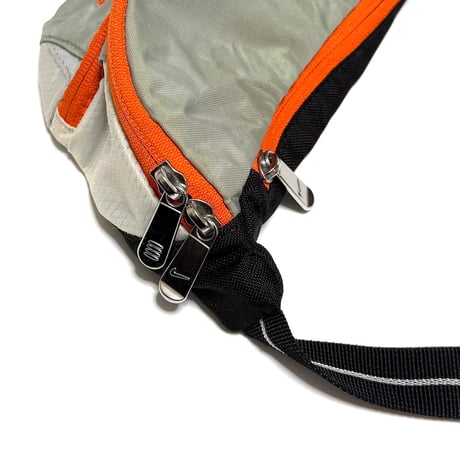 【USED】00's NIKE Tech Bum Bag Silver Gray × Orange