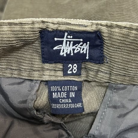 【USED】90'S-00'S STUSSY CORDUROY CARGO PANTS