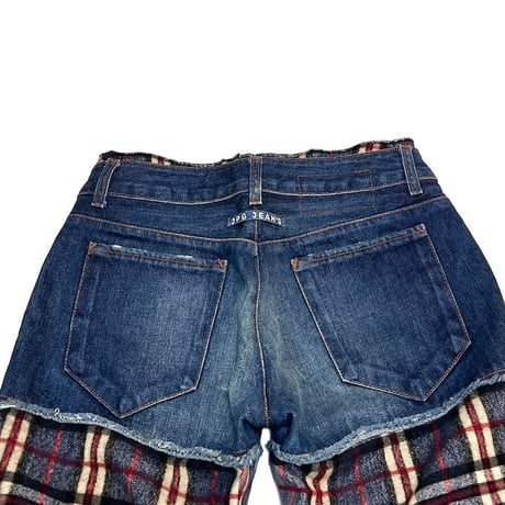 【USED】90'S-00'S JPG.JEAN'S WOOL SWITCHING DENIM PANTS