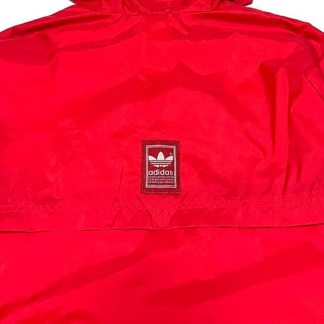 【USED】90'S ADIDAS OVERSIZED HALF-ZIP NYLON PULLOVER JACKET