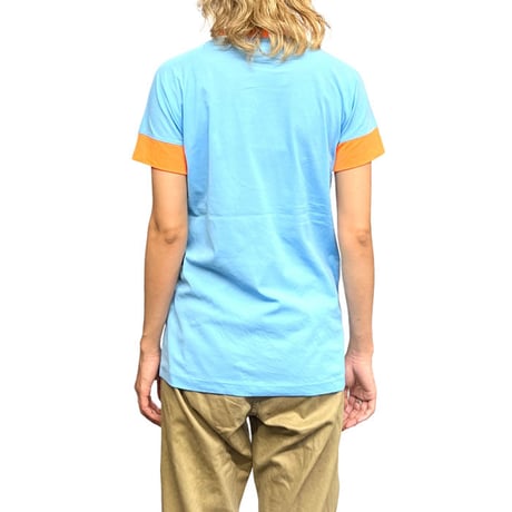 【USED】 90'S W.&L.T. PUK PUK T-SHIRT SKY BLUE ①