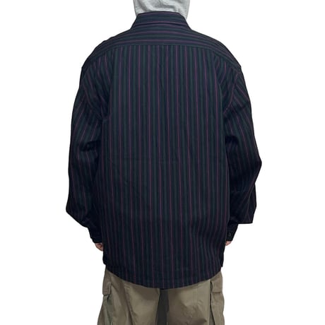 【USED】80's OLD STUSSY STRIPE OVERSIZED DRIZZLER JACKET