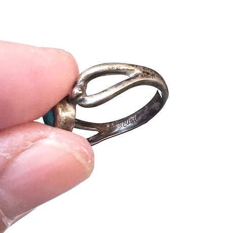 【USED】Vintage SILVER RING with TURQUOISE