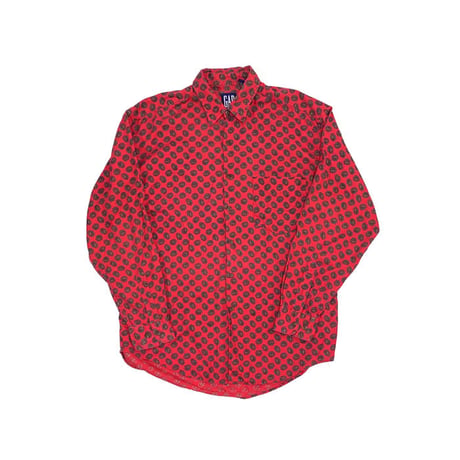 【USED】90'S OLD GAP PAISLEY SHIRT RED