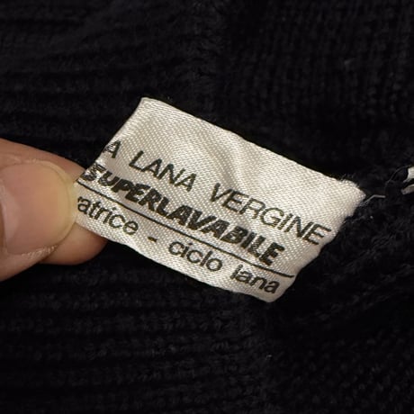 【USED】80's Italian Sailor’s Heavy Rib Zip Cardigan