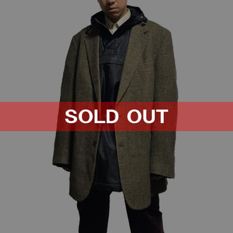 【USED】BROOKS BROTHERS OVERSIZED CAMEL HAIR CHECK JACKET