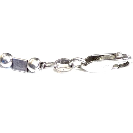 【USED】Vintage SILVER925 SPHERE TRIANGEL CHAIN BRACELET MADE IN ITALY