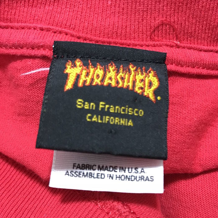 古着　ビンテージ　ファイヤータグ オールドスラッシャー USED】00'S THRASHER FIRE LOGO T-SHIRT | KONBINI