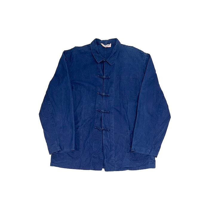 french vintage china jacket インディゴブルー XL USED】70'S FRENCH CHINA SHIRT JACKET | KONBINI