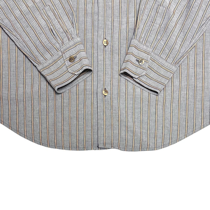 USED】00's ARMANI JEANS Stripe Shirt with AJ Se