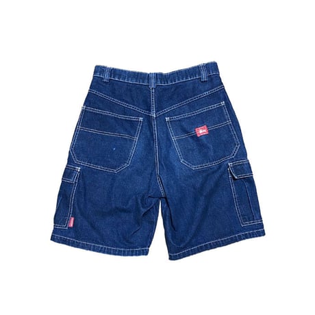 【USED】90'S STUSSY DENIM CARGO SHORTS