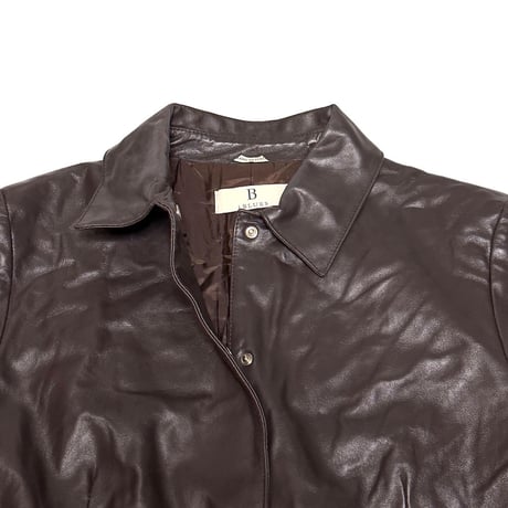 【USED】00's i BLUES LEATHER COAT MADE IN ITALY