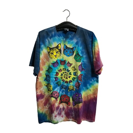 【USED】00'S DEAD CAT TIE DYE T-SHIRT