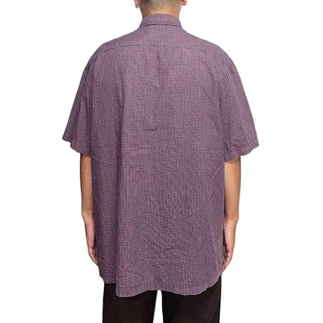 【USED】90's STUSSY CHECK CUBA SHIRT
