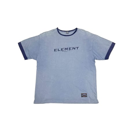 【USED】90's ELEMENT Skateboards Classic Logo Ringer T-shirt