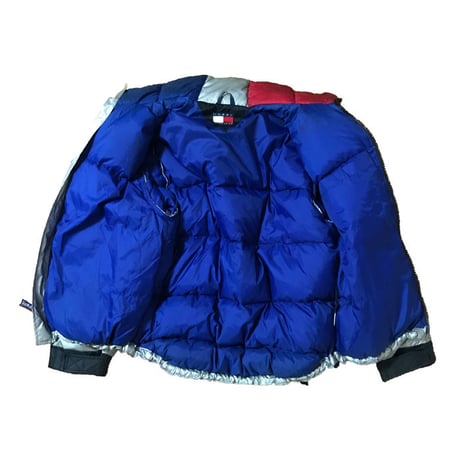 【USED】90'S TOMMY HILFIGER DOWN JACKET SILVER