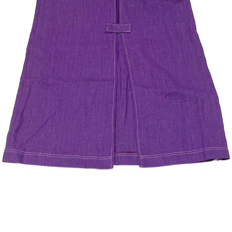 【USED】EURO VINTAGE SLEEVELESS LINEN DRESS PURPLE