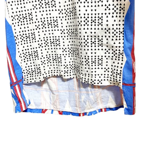 【USED】80'S WORLDS END "SAVEGE" PIRATE TOP GEOMETRIC PRINT