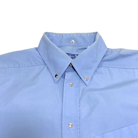 【USED】80'S-90'S THIERRY MUGLER SNAP BUTTON SHIRT SKY BLUE