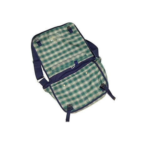 【USED】90'S OLD GAP PLAID MESSENGER BAG