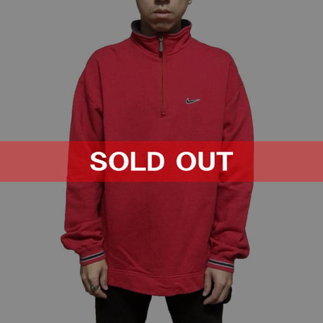 【USED】90'S NIKE HI-NECK ZIP SWEATSHIRT